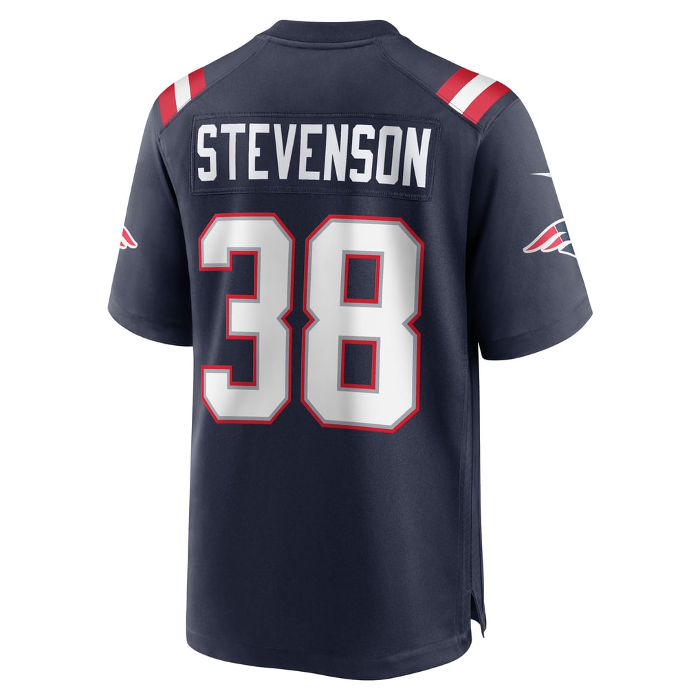 Men's New England Patriots Rhamondre Stevenson Nike Navy Game Jersey - Image 4