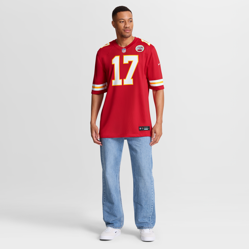 Men's Kansas City Chiefs Richie James Nike Red Game Jersey - Image 8