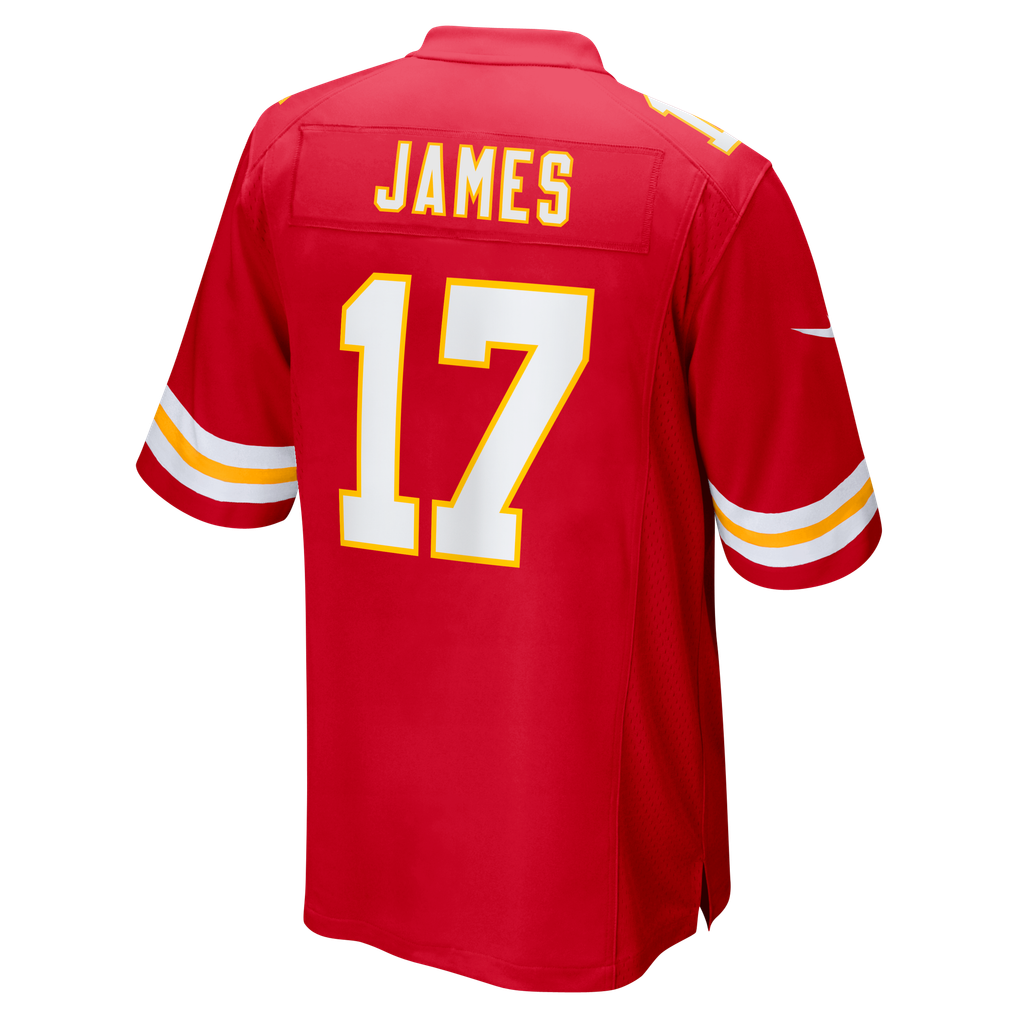 Men's Kansas City Chiefs Richie James Nike Red Game Jersey - Image 4