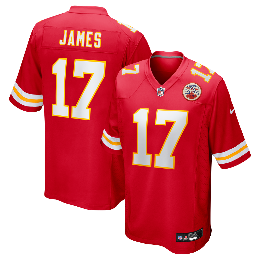 Men's Kansas City Chiefs Richie James Nike Red Game Jersey - Image 1