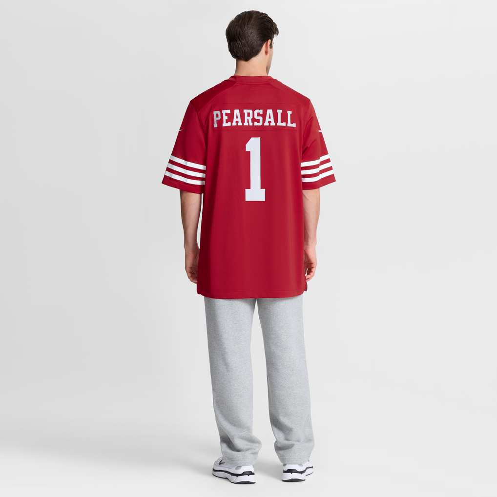 Men's San Francisco 49ers Ricky Pearsall Nike Scarlet 80th Anniversary Game Jersey - Image 6
