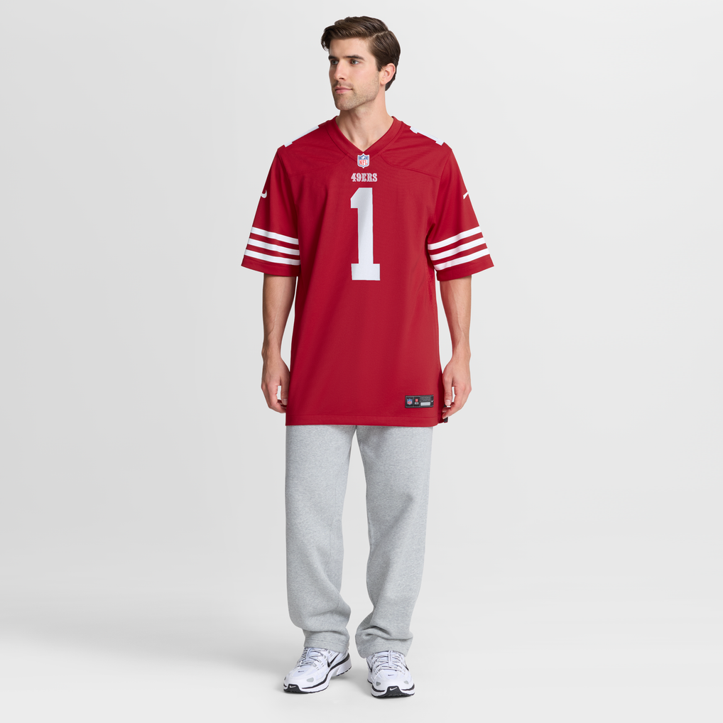 Men's San Francisco 49ers Ricky Pearsall Nike  Scarlet Team Game Jersey - Image 8