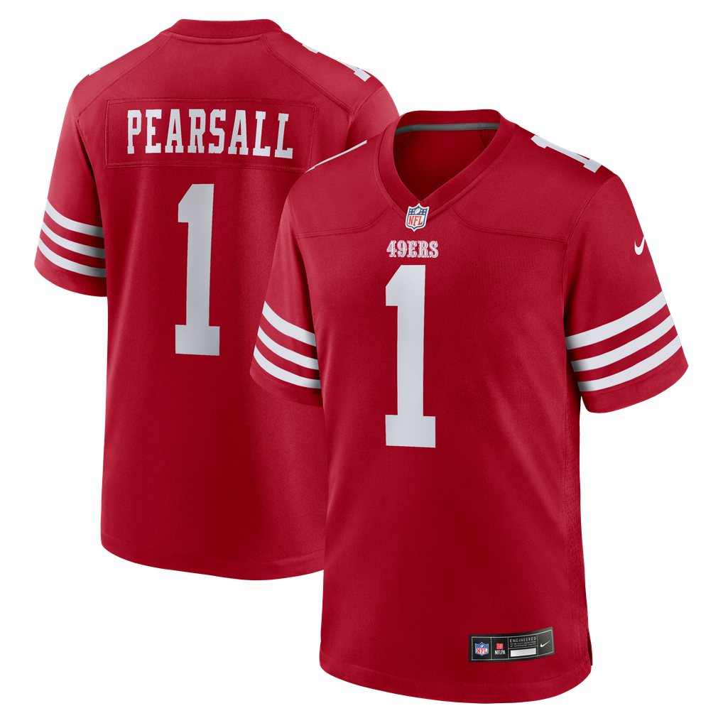 Men's San Francisco 49ers Ricky Pearsall Nike  Scarlet Team Game Jersey - Image 2