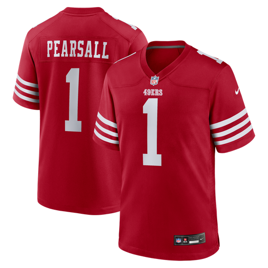 Men's San Francisco 49ers Ricky Pearsall Nike  Scarlet Team Game Jersey - Image 1