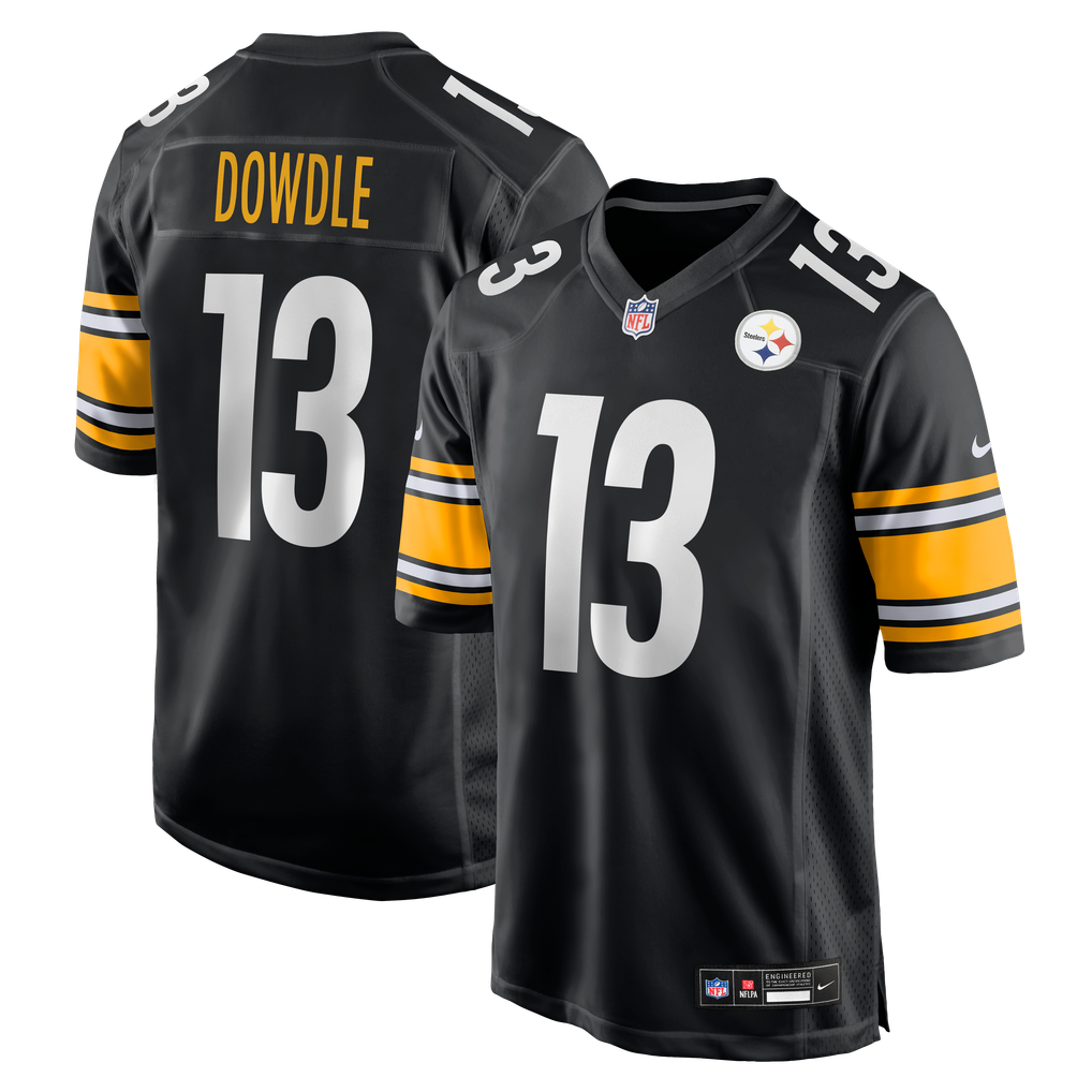 Men's Pittsburgh Steelers Rico Dowdle Nike Black Game Jersey - Image 2