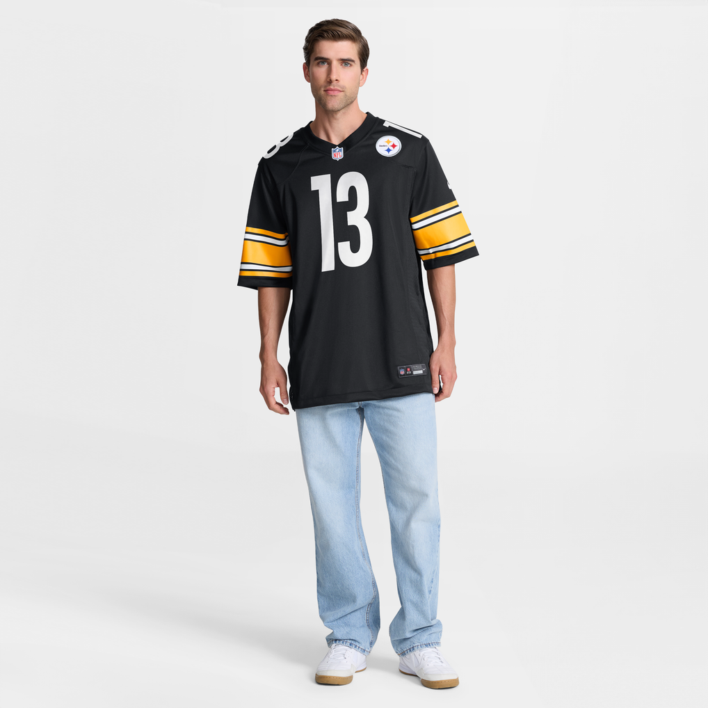 Men's Pittsburgh Steelers Rico Dowdle Nike Black Game Jersey - Image 5