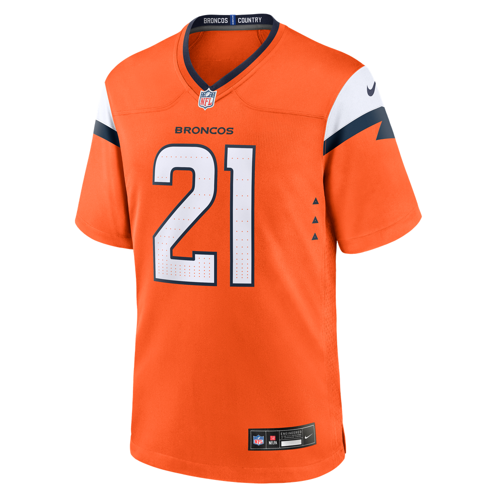 Men's Denver Broncos Riley Moss Nike  Orange Team Game Jersey - Image 3