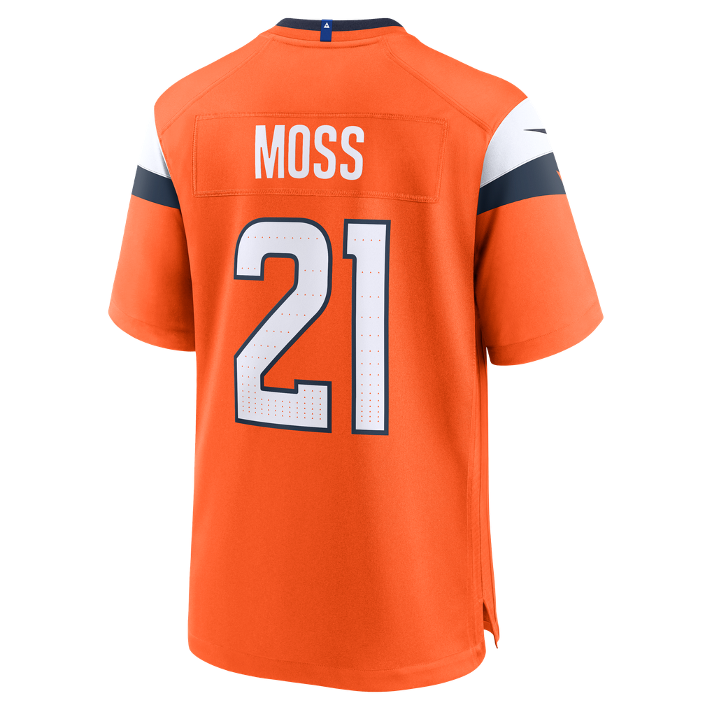 Men's Denver Broncos Riley Moss Nike  Orange Team Game Jersey - Image 4