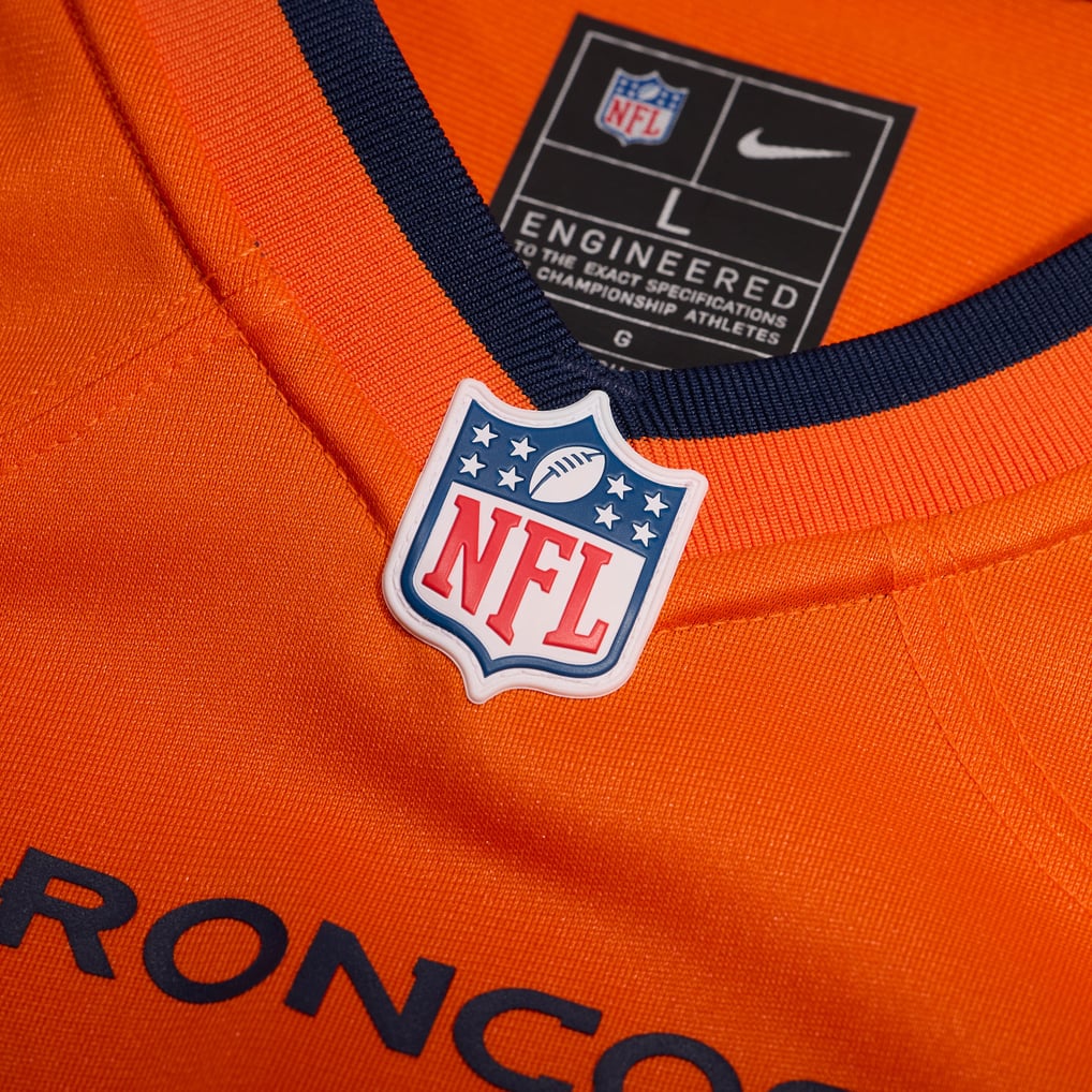Men's Denver Broncos Riley Moss Nike  Orange Team Game Jersey - Image 5