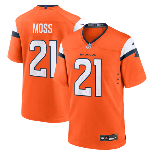 Men's Denver Broncos Riley Moss Nike  Orange Team Game Jersey - Image 1