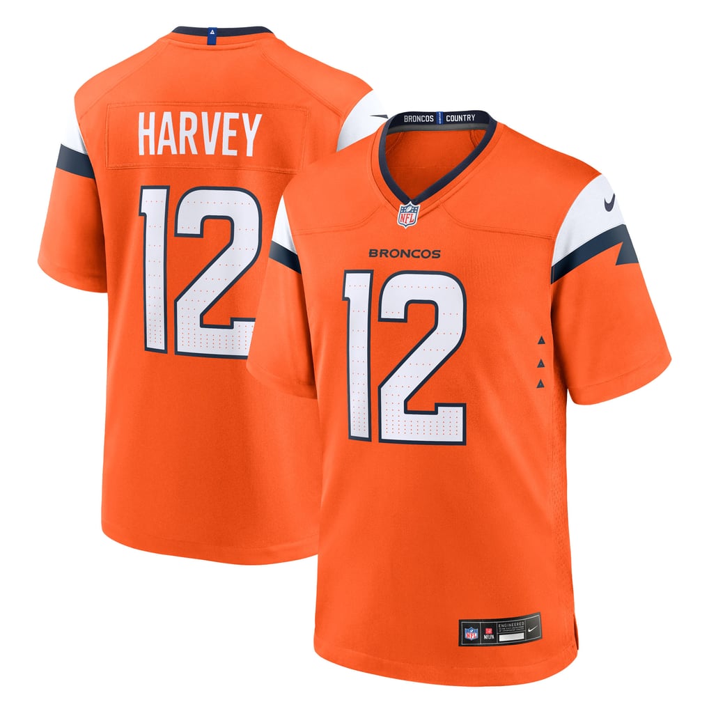 Men's Denver Broncos RJ Harvey Nike  Orange Team Game Jersey - Image 1