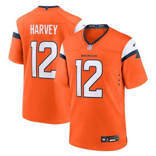 Men's Denver Broncos RJ Harvey Nike  Orange Team Game Jersey - Image 1