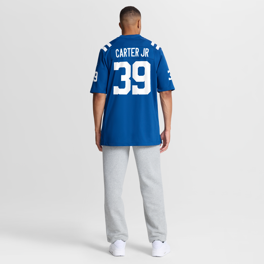 Men's Indianapolis Colts Rob Carter Jr. Nike Royal Team Game Jersey - Image 4
