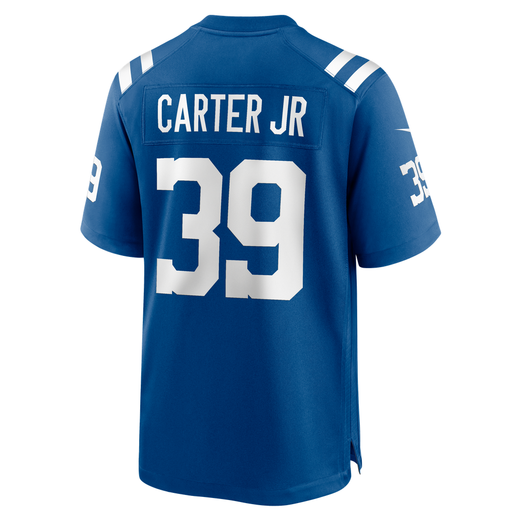 Men's Indianapolis Colts Rob Carter Jr. Nike Royal Team Game Jersey - Image 6