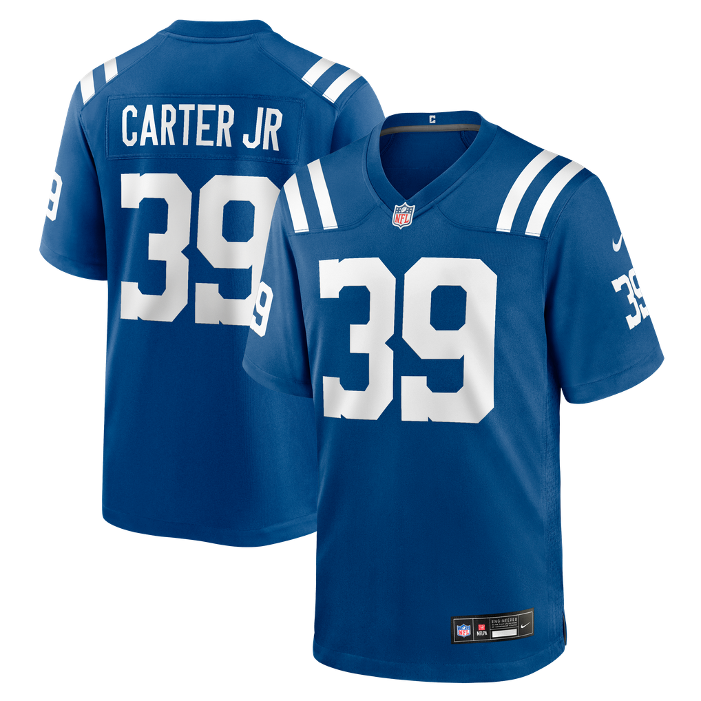 Men's Indianapolis Colts Rob Carter Jr. Nike Royal Team Game Jersey - Image 1