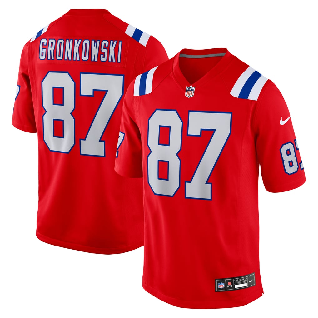 Men's New England Patriots Rob Gronkowski Nike  Red Alternate Retired Player Game Jersey - Image 2