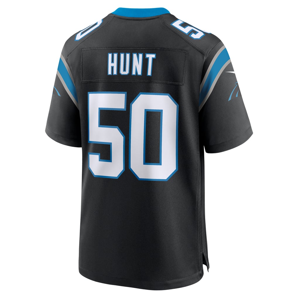 Men's Carolina Panthers Robert Hunt Nike Black Game Jersey - Image 4