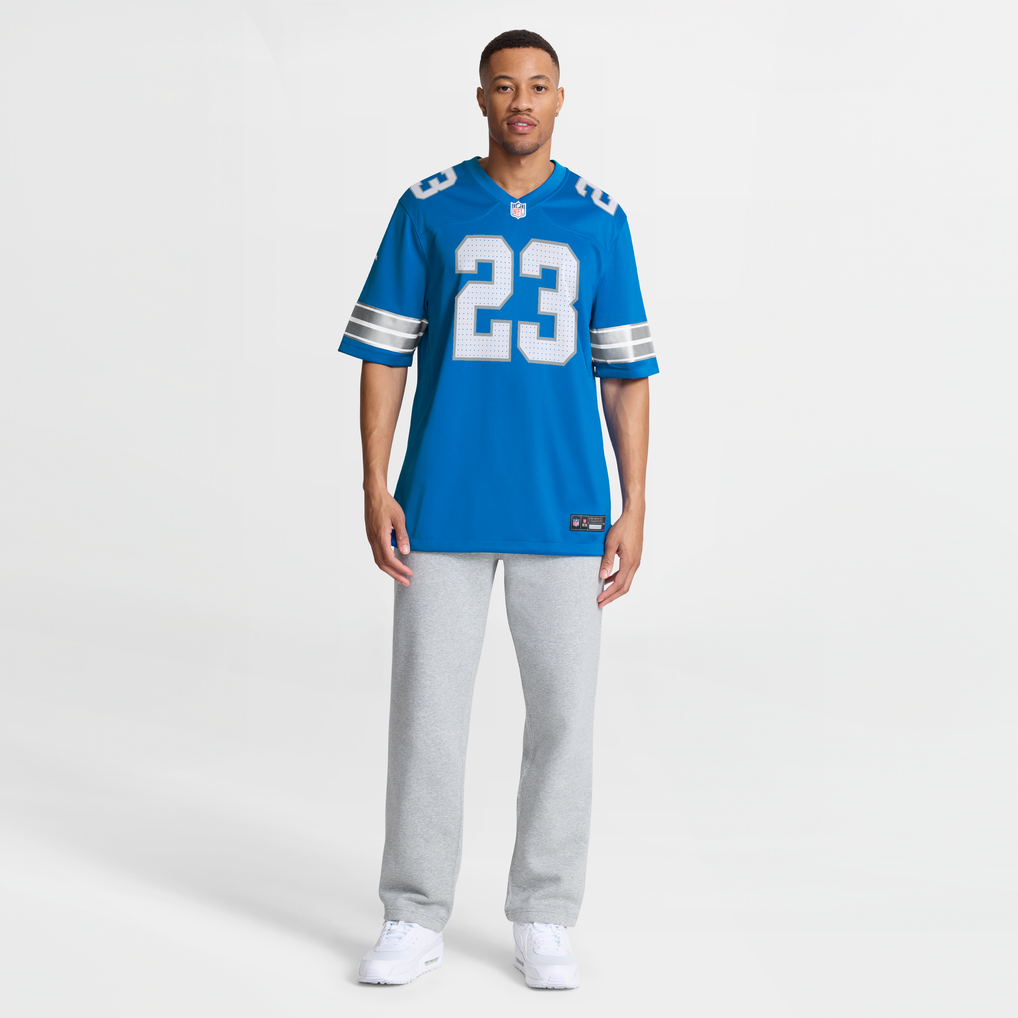 Men's Detroit Lions Rock Ya-Sin Nike  Blue Team Game Jersey - Image 8