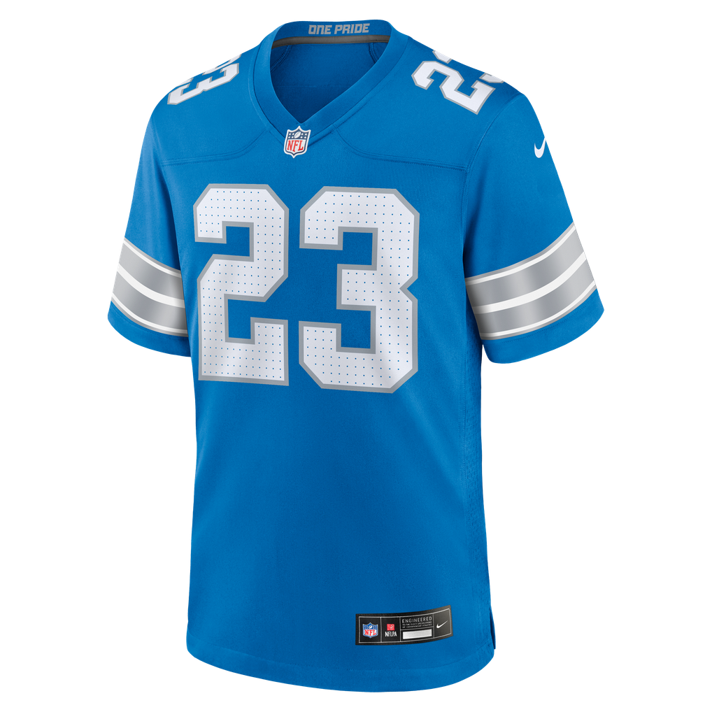 Men's Detroit Lions Rock Ya-Sin Nike  Blue Team Game Jersey - Image 3