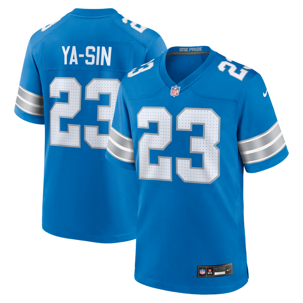 Men's Detroit Lions Rock Ya-Sin Nike  Blue Team Game Jersey - Image 1
