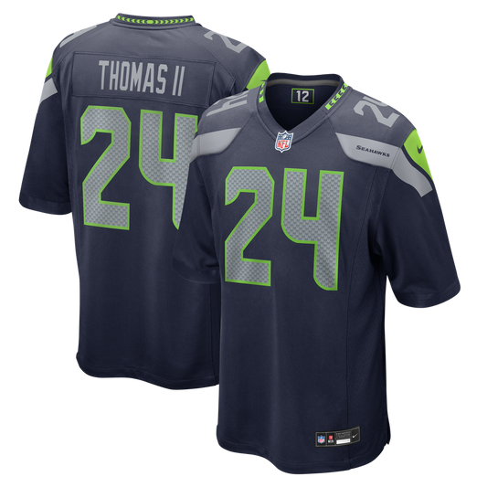 Men's Seattle Seahawks Rodney Thomas II Nike College Navy Team Game Jersey - Image 1