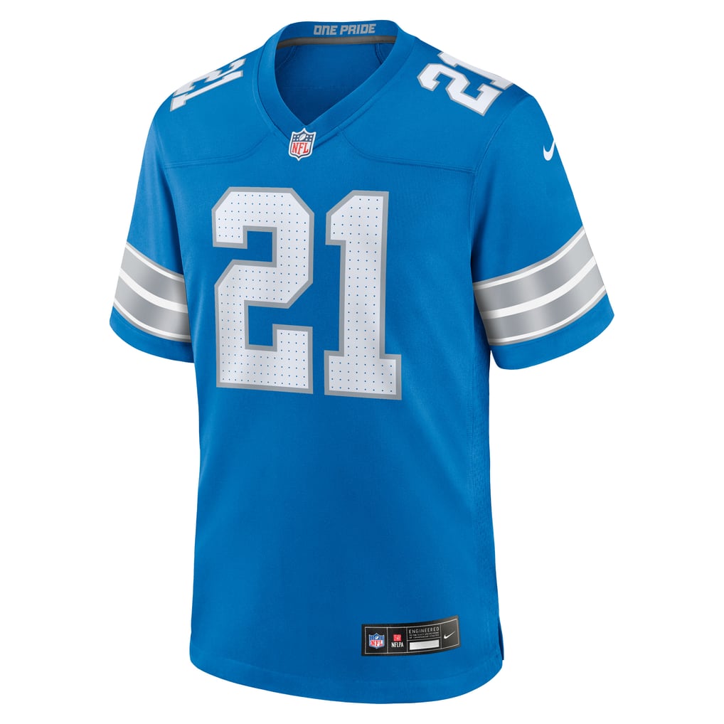 Men's Detroit Lions Roger McCreary Nike  Blue Team Game Jersey - Image 3