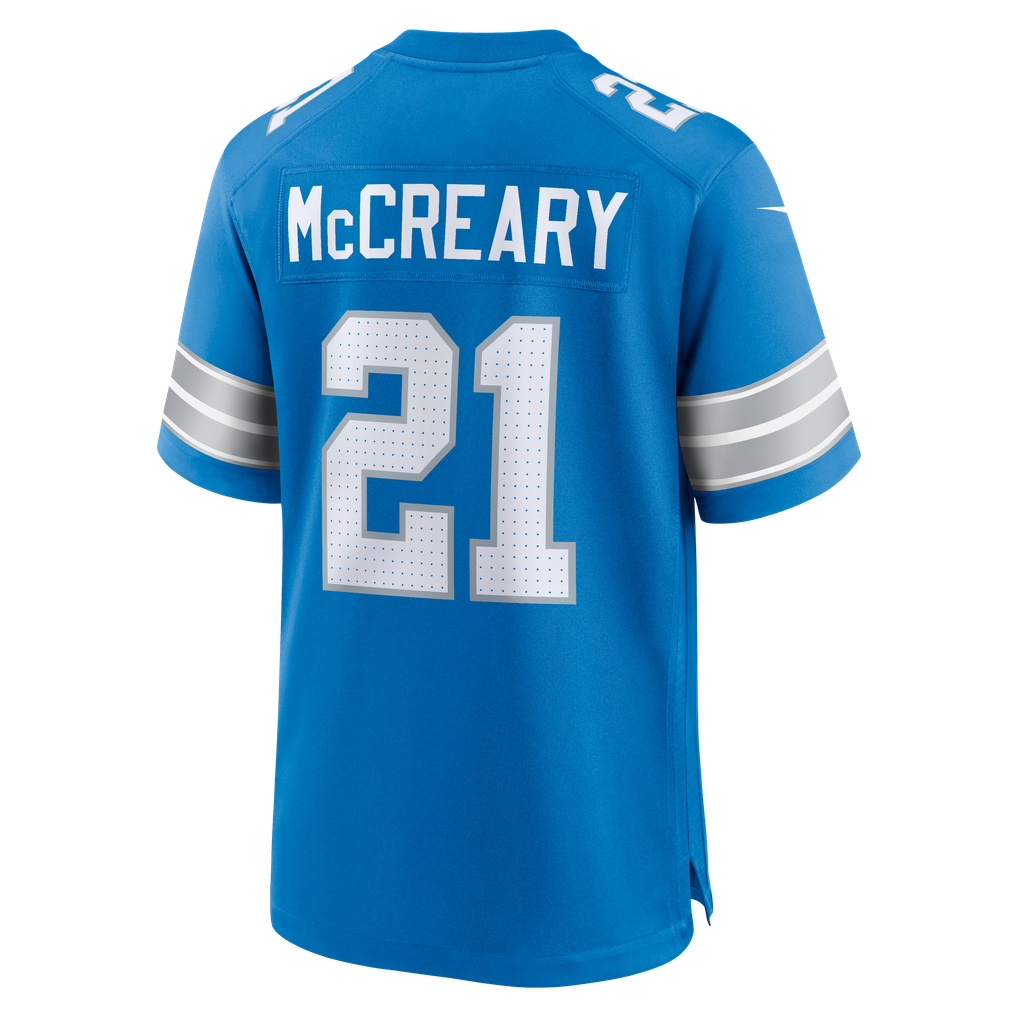 Men's Detroit Lions Roger McCreary Nike  Blue Team Game Jersey - Image 4