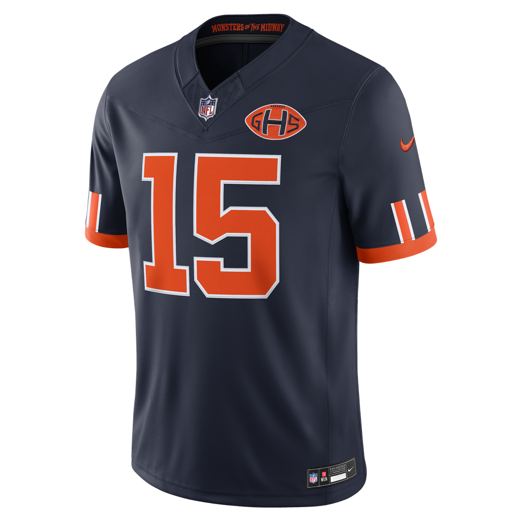 Men's Chicago Bears Rome Odunze Nike Navy 2026 Rivalries Collection Stitched Limited Jersey - Image 7
