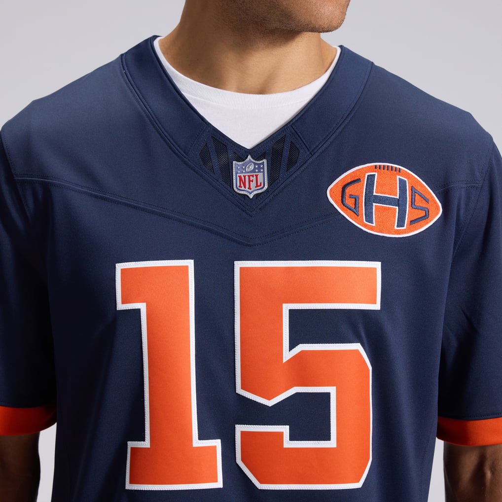 Men's Chicago Bears Rome Odunze Nike Navy 2026 Rivalries Collection Stitched Limited Jersey - Image 9