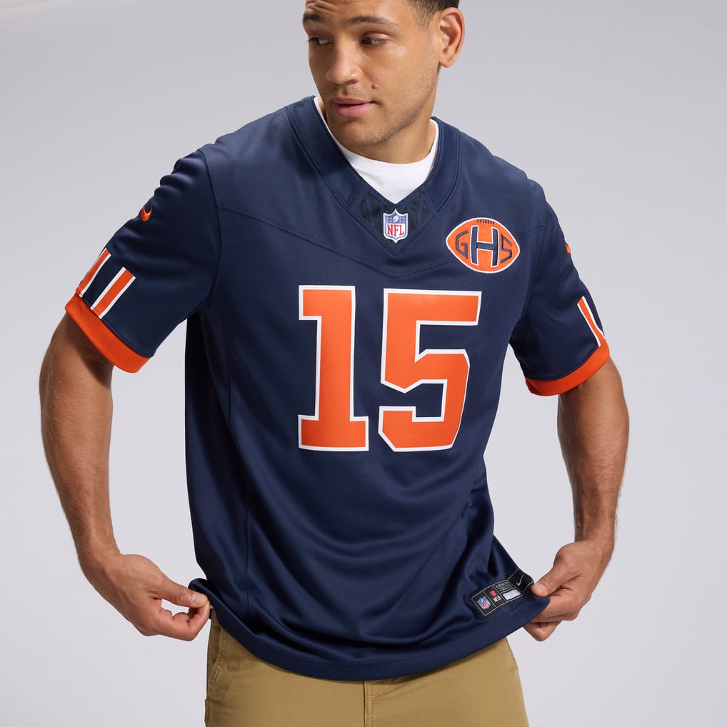 Men's Chicago Bears Rome Odunze Nike Navy 2026 Rivalries Collection Stitched Limited Jersey - Image 10