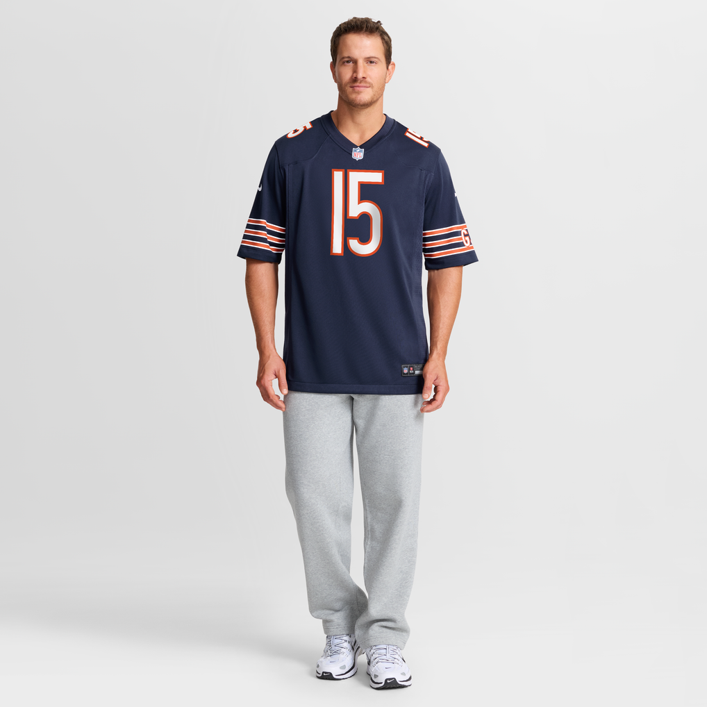 Men's Chicago Bears Rome Odunze Nike Navy Player Game Jersey - Image 8
