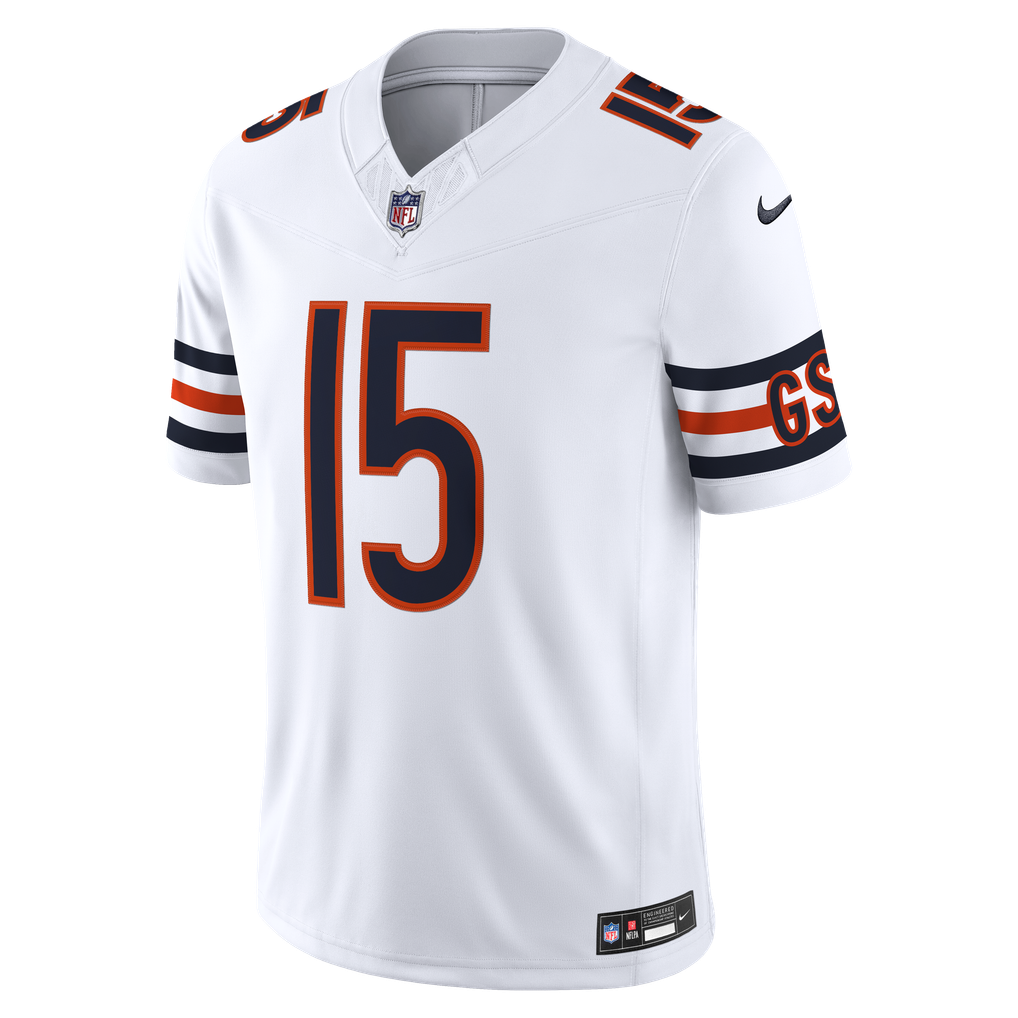 Men's Chicago Bears Rome Odunze Nike White Vapor F.U.S.E. Stitched Limited Jersey - Image 3