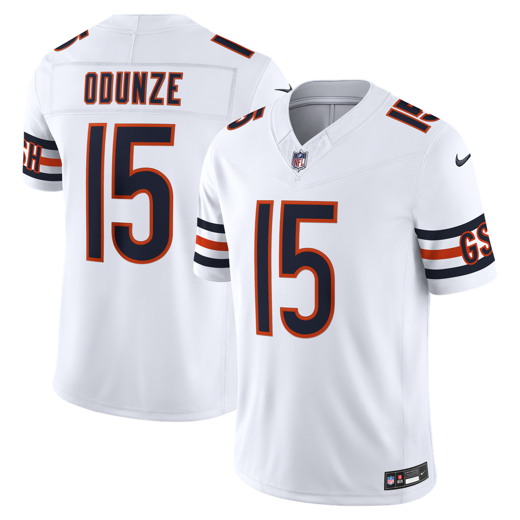 Men's Chicago Bears Rome Odunze Nike White Vapor F.U.S.E. Stitched Limited Jersey - Image 1