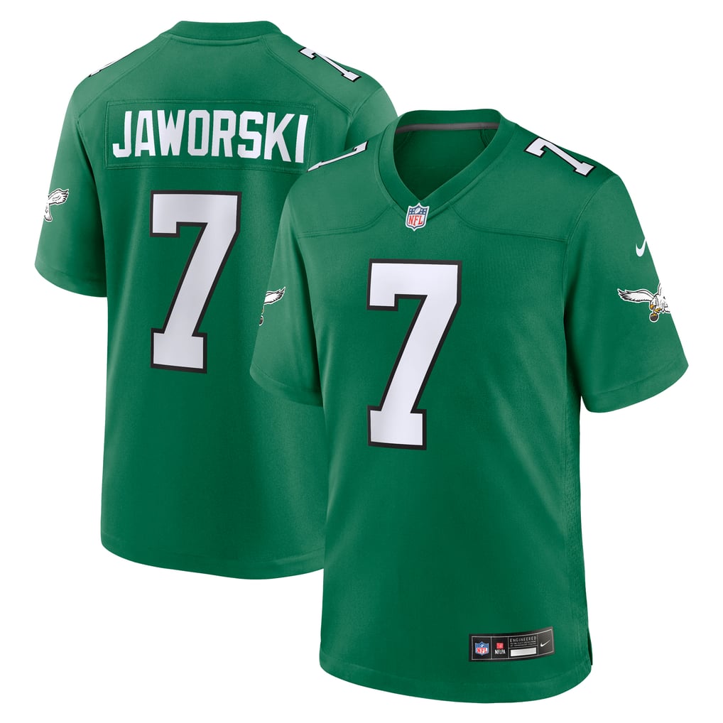 Men's Philadelphia Eagles Ron Jaworski Nike Kelly Green Retired Player Alternate Game Jersey - Image 2