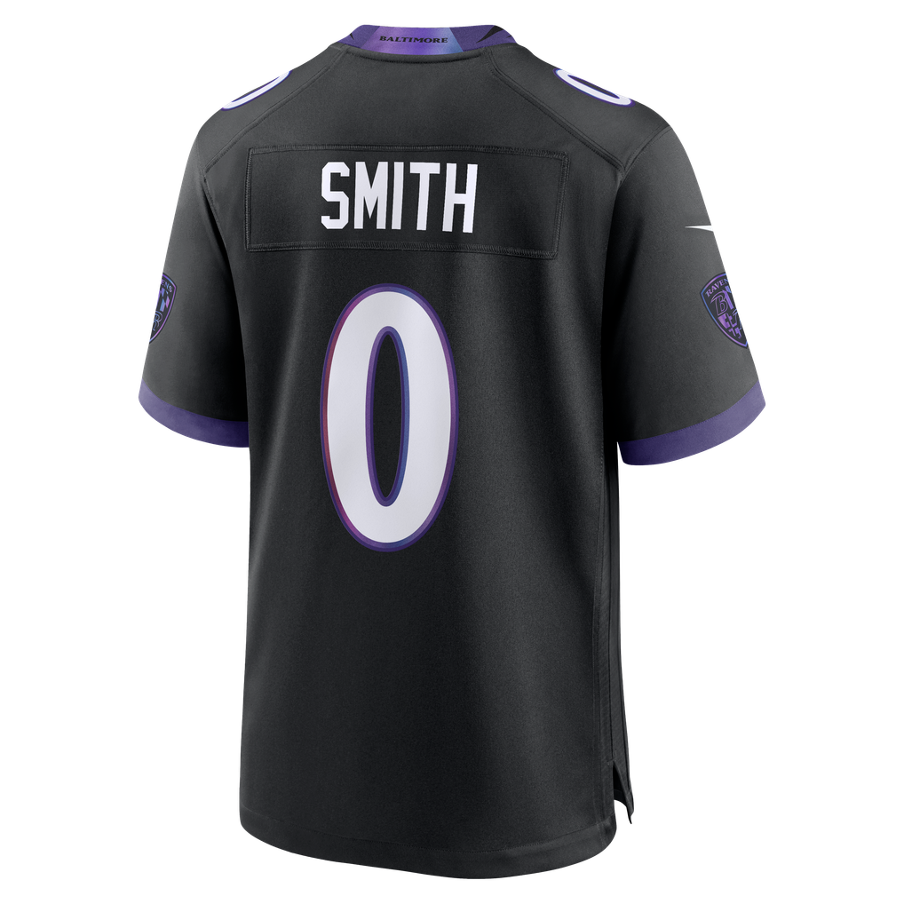 Men's Baltimore Ravens Roquan Smith Nike Black Alternate Game Jersey