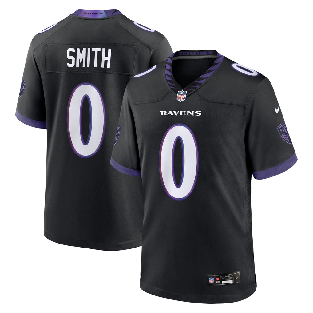 Men's Baltimore Ravens Roquan Smith Nike Black Alternate Game Jersey