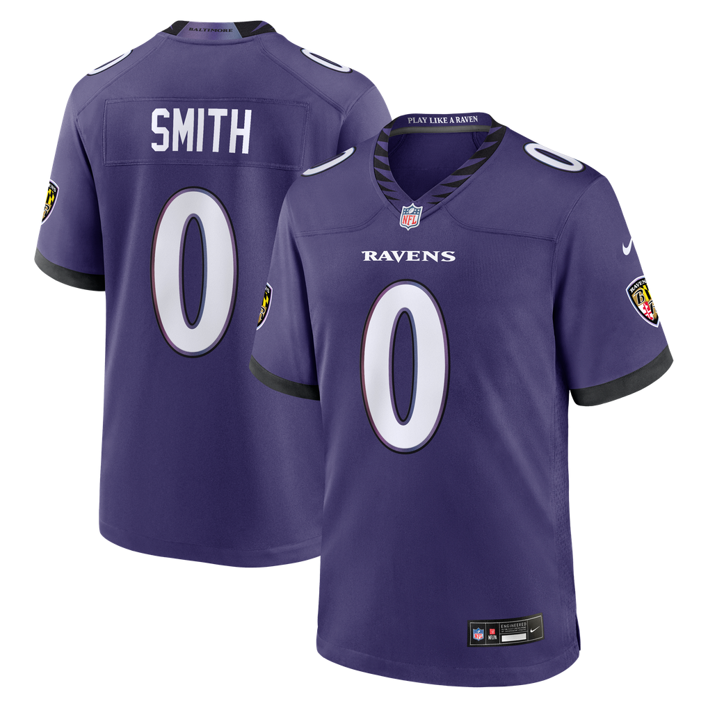 Men's Baltimore Ravens Roquan Smith Nike Purple Team Game Jersey