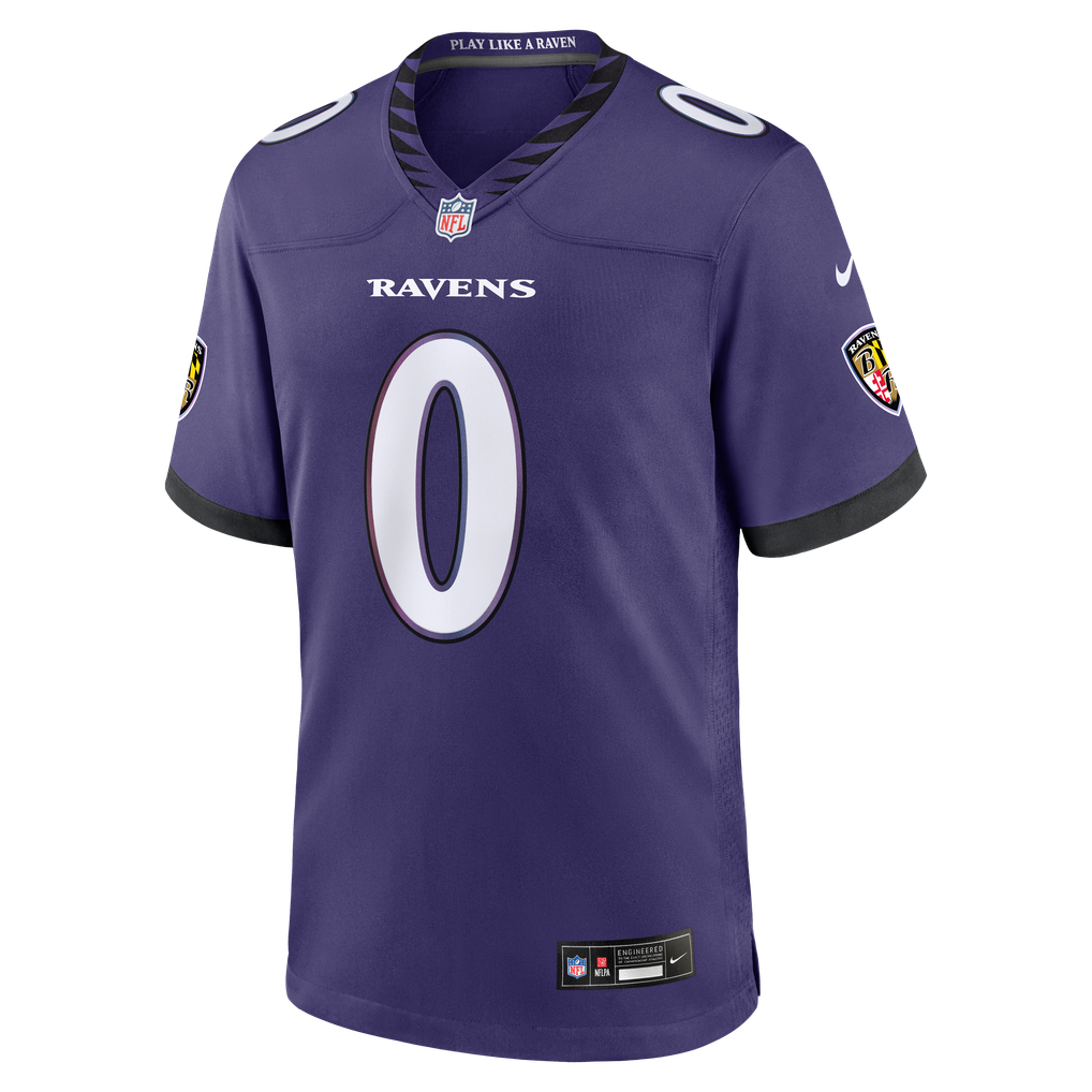Men's Baltimore Ravens Roquan Smith Nike Purple Team Game Jersey