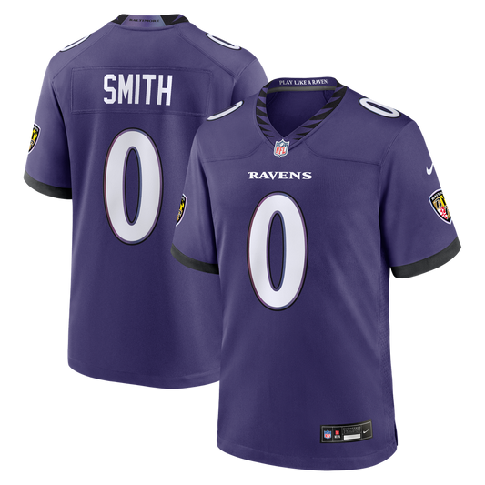 Men's Baltimore Ravens Roquan Smith Nike Purple Team Game Jersey