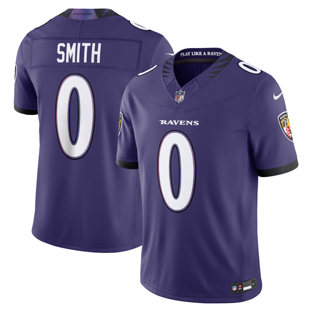 Men's Baltimore Ravens Roquan Smith Nike Purple Team Vapor F.U.S.E. Stitched Limited Jersey