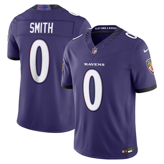 Men's Baltimore Ravens Roquan Smith Nike Purple Team Vapor F.U.S.E. Stitched Limited Jersey