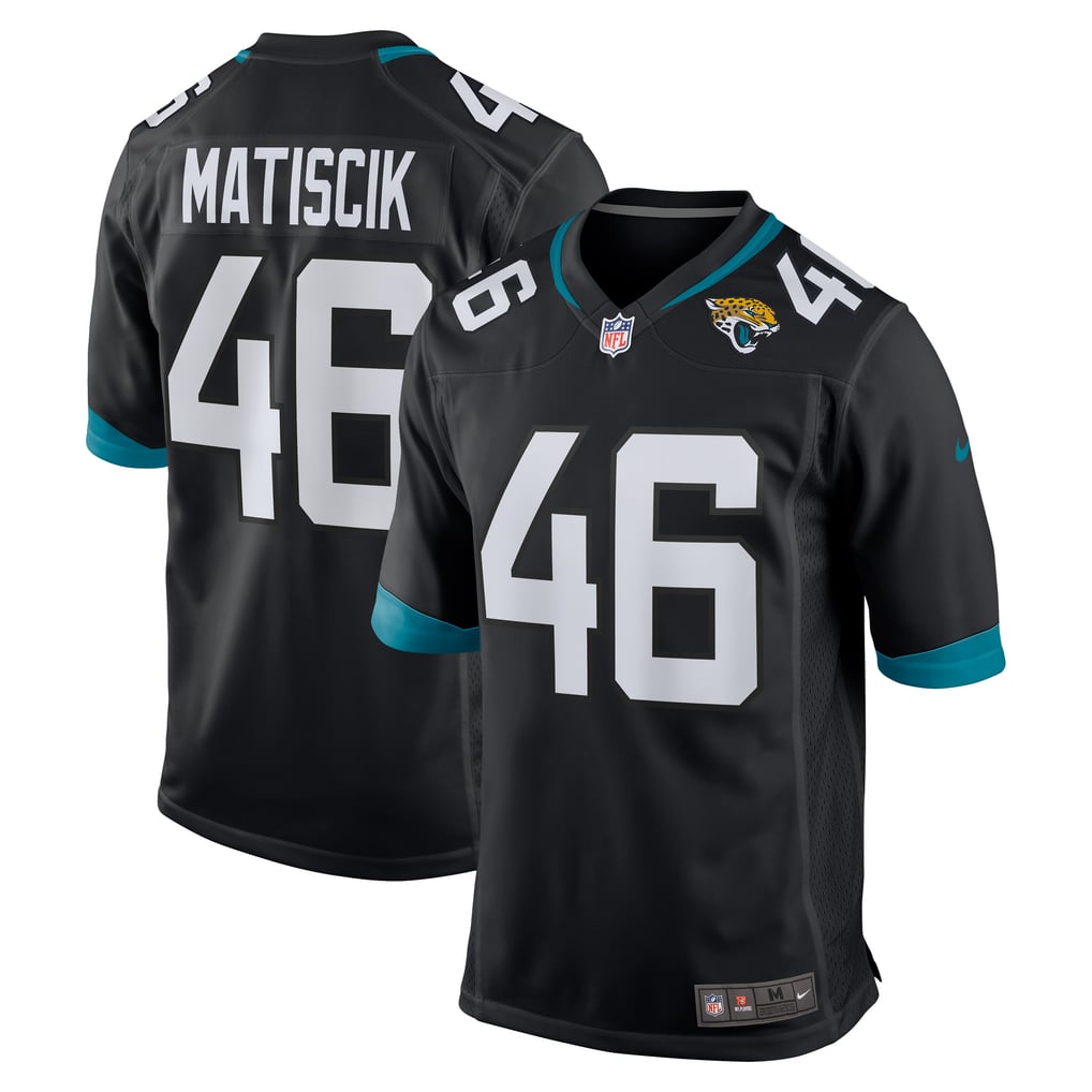 Men's Jacksonville Jaguars Ross Matiscik Nike Black Alternate Game Jersey - Image 2