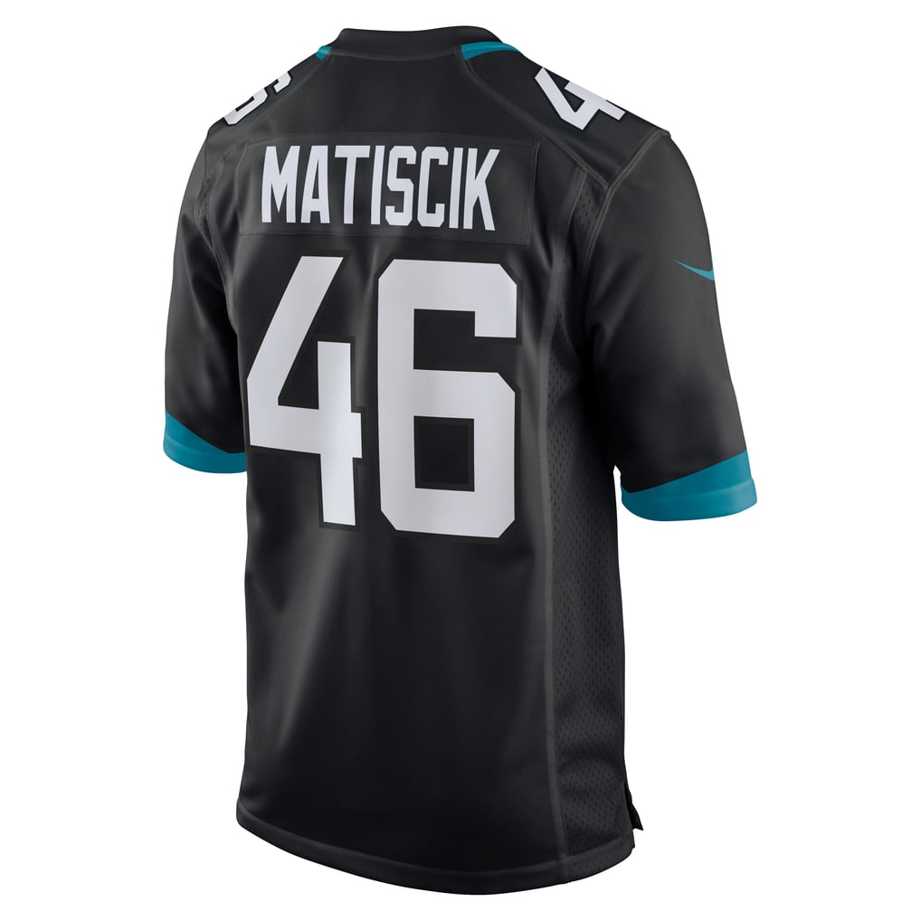 Men's Jacksonville Jaguars Ross Matiscik Nike Black Alternate Game Jersey - Image 4