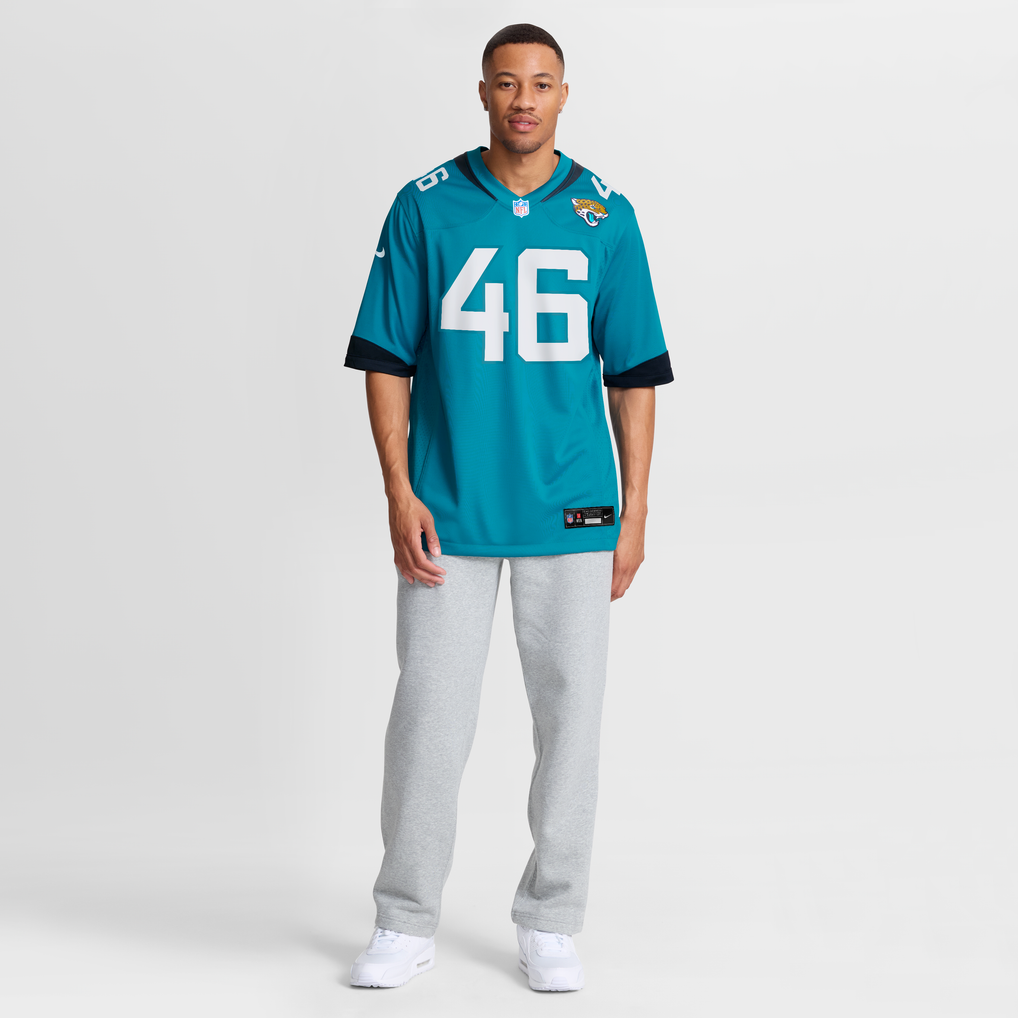 Men's Jacksonville Jaguars Ross Matiscik Nike Teal Game Jersey - Image 8