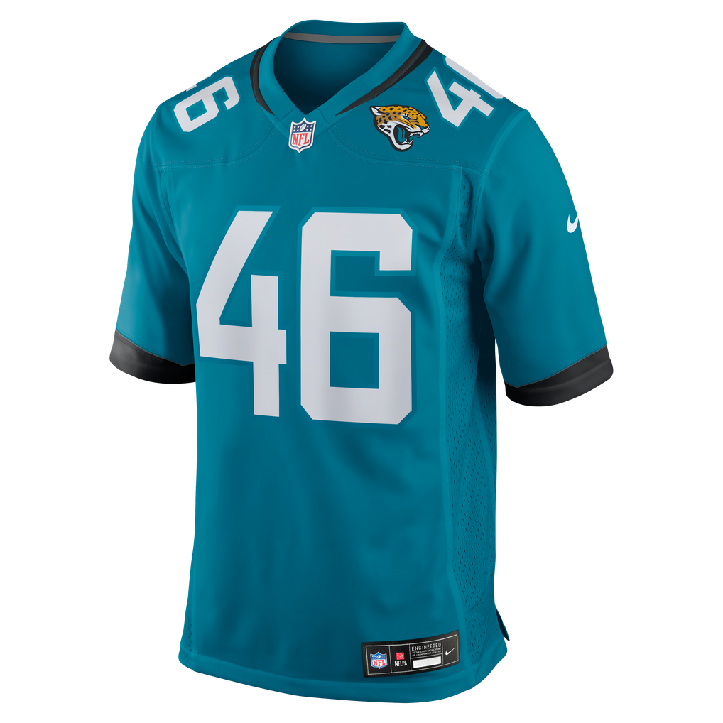 Men's Jacksonville Jaguars Ross Matiscik Nike Teal Game Jersey - Image 3