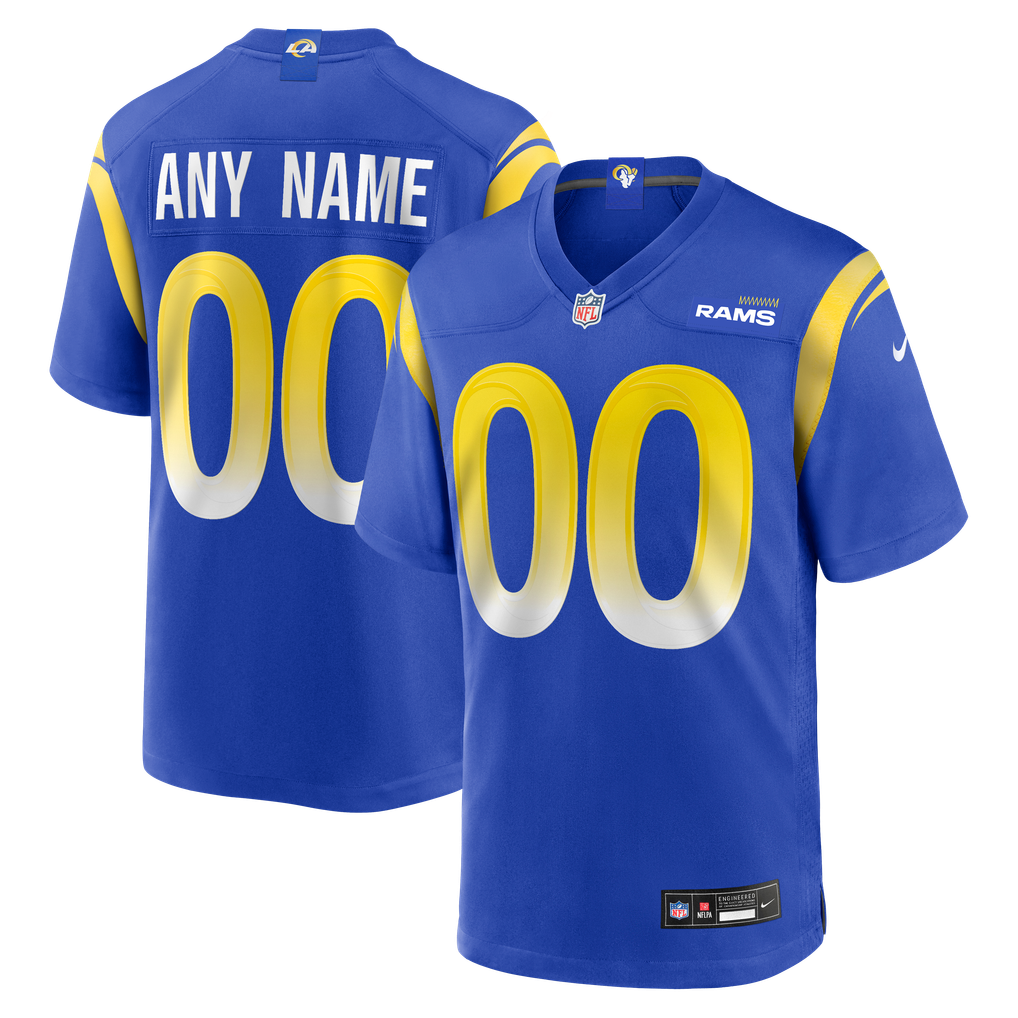 Men's Los Angeles Rams Nike Royal Custom Game Jersey - Image 2