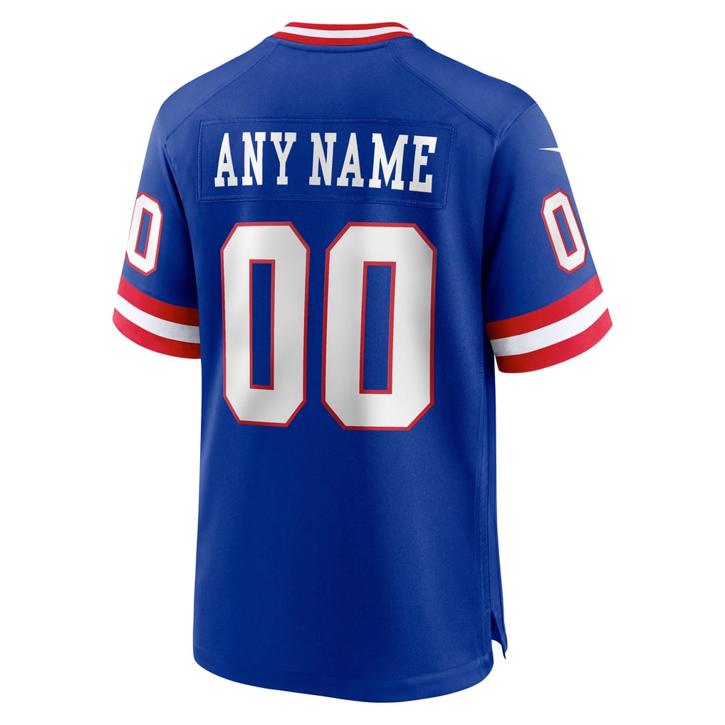 Men's New York Giants Nike Royal Classic Custom Game Jersey - Image 4