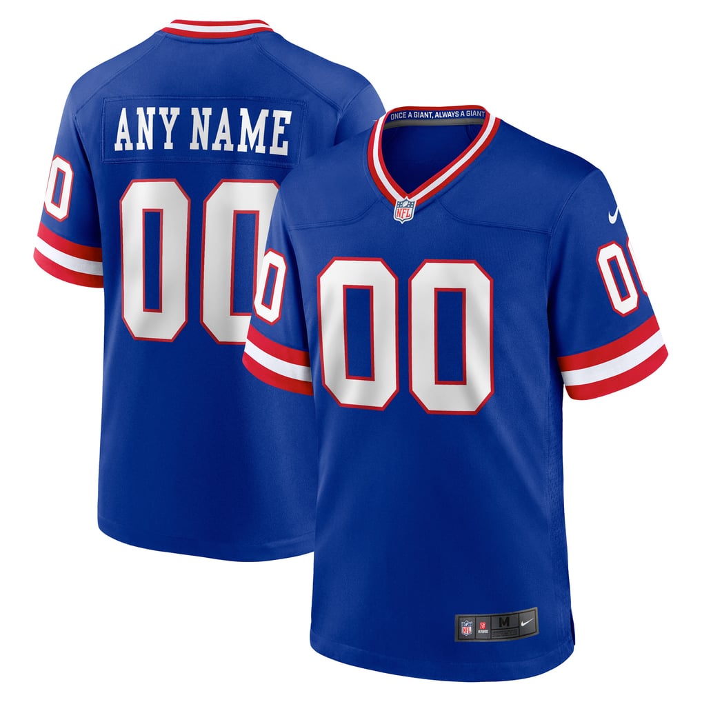 Men's New York Giants Nike Royal Classic Custom Game Jersey - Image 1