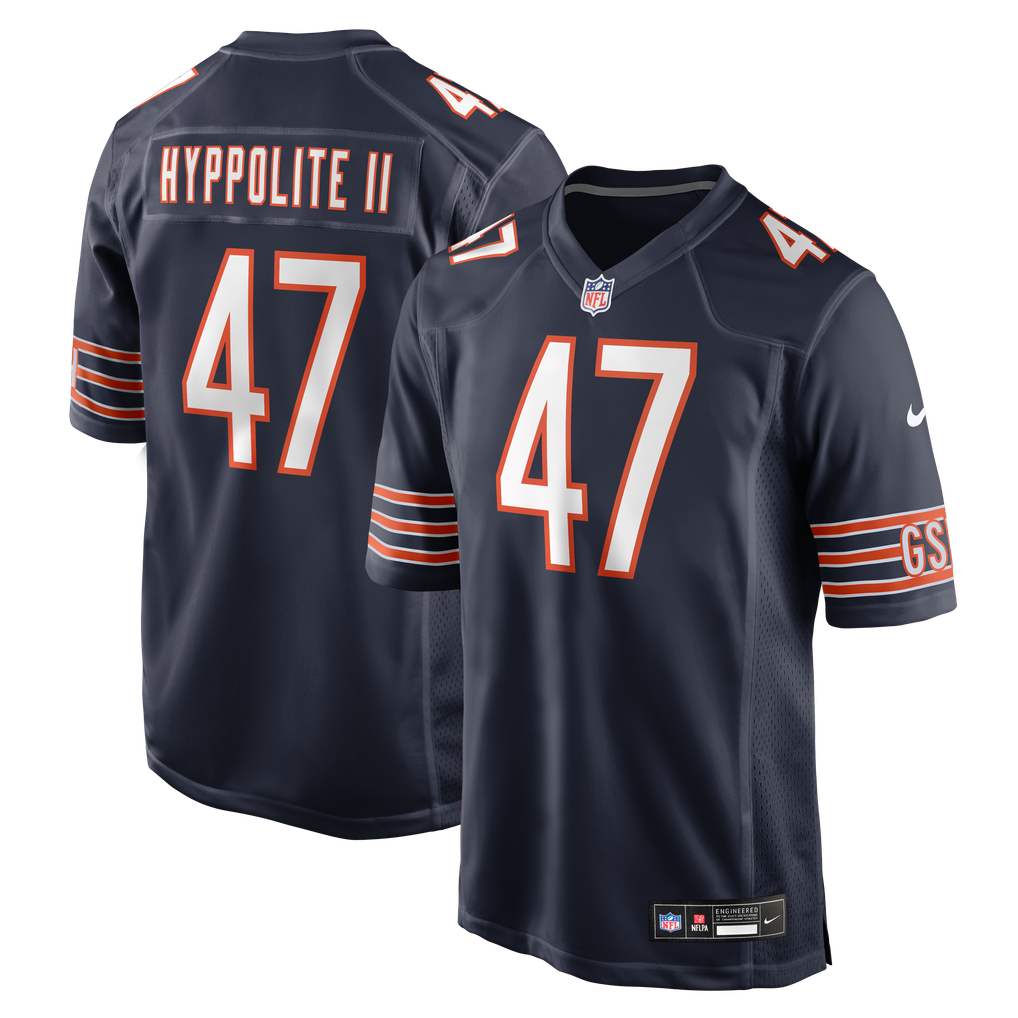 Men's Chicago Bears Ruben Hyppolite II Nike Navy Team Game Jersey - Image 2