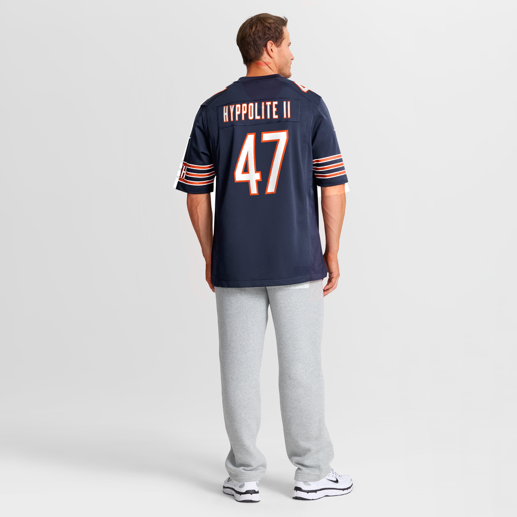 Men's Chicago Bears Ruben Hyppolite II Nike Navy Team Game Jersey - Image 4